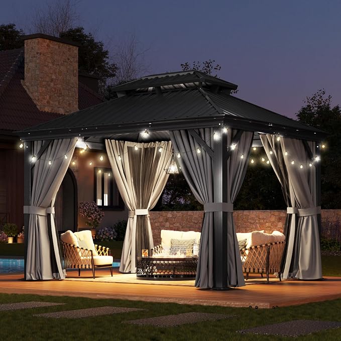 Aoxun 10' X 12' Hardtop Gazebo - Image 2
