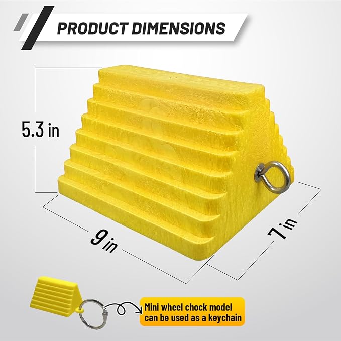 Premium 4 pcs Heavy Duty Wheel Tire Chocks, Vehicle Chocks - Image 2