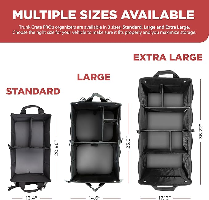 TRUNKCRATEPRO Car Organizers and Storage Premium Adjustable Multi Compartments - Image 3