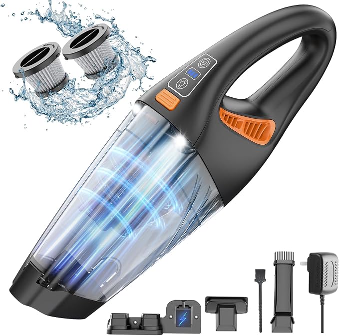 Handheld Vacuum Cordless, 18000Pa 160W Hand, 30Min Car Vacuum Portable Cordless by Unknown