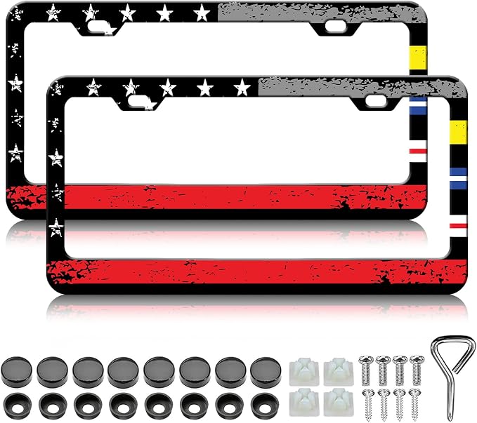 American Flag License Plate Frames by Unknown