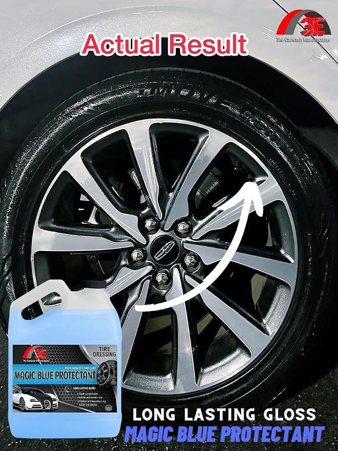 Magic Super Blue Tire Shine Protectant 128 Fl Oz – Long Lasting High Gloss - Image 4