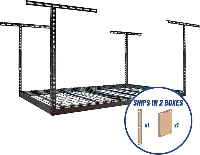 MonsterRax Overhead Garage Storage Racks 4x6, Ceiling Mounted Shelving - Image 6