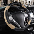 Leather Car Steering Wheel Cover, Non-Slip Car Wheel Cover Protector Breathable by Szttswamp