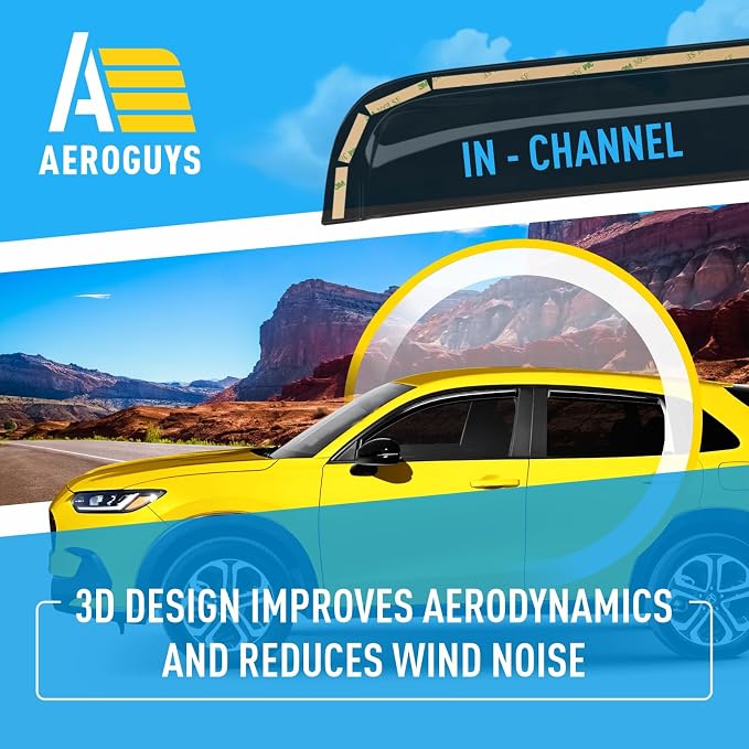 Extra Durable Window Deflectors in-Channel Window Visors Rain Guards Fit - Image 5