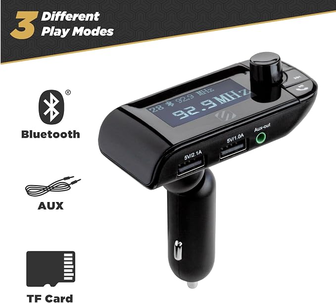 Scosche SBTFM2-XCES0 Select Bluetooth 5.0 FM Transmitter w/ Dual USB Charger - Image 2
