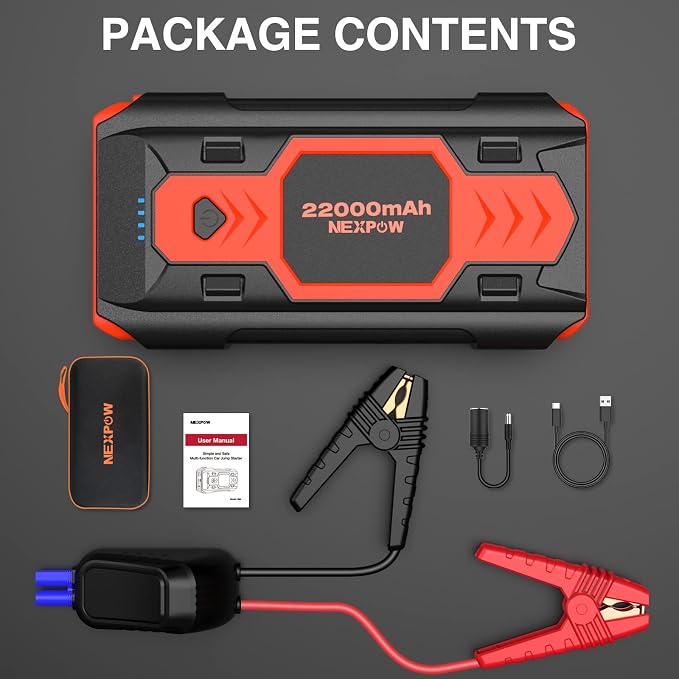 NEXPOW 2500A Peak Car Battery Jump Starter, 12V Auto Car Battery Booster Pack - Image 6