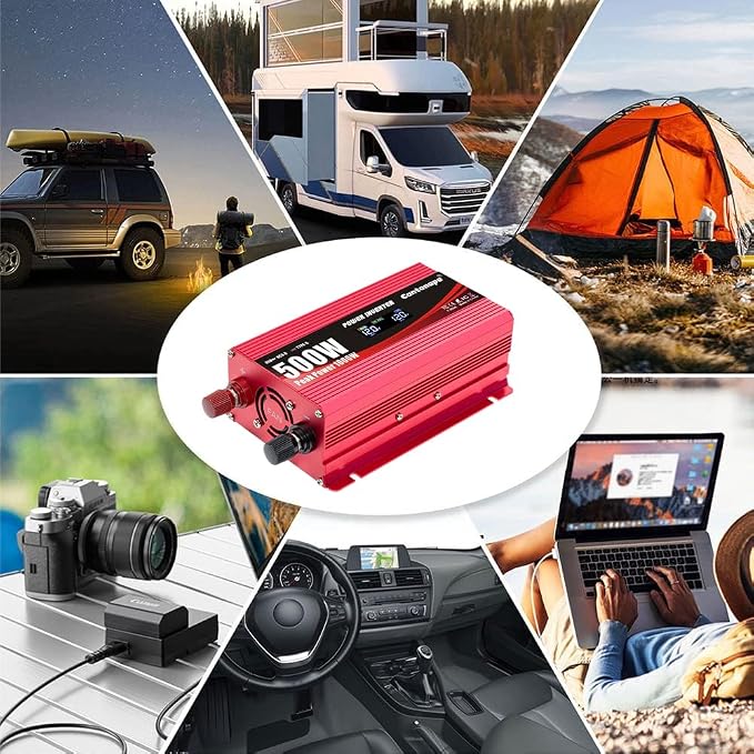 500 Watt Car Power Inverter DC 12V to 110V/120V AC Converter - Image 5