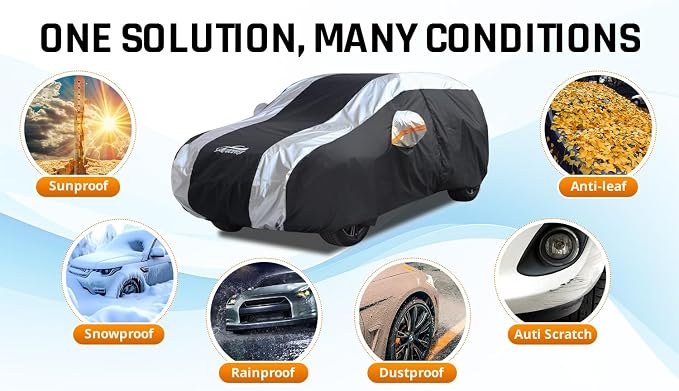 SUV Car Cover Waterproof All Weather Protection - Image 5