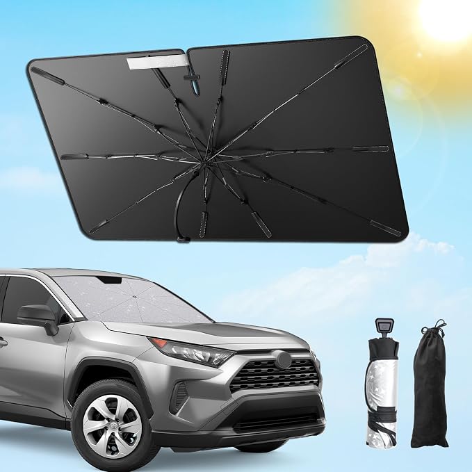SXCY for 2019-2023 2024 2025 Toyota RAV4 Windshield Umbrella Sunshade for 2024 - Image 2