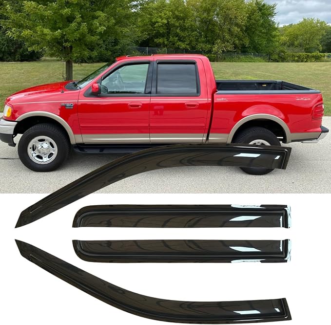 4pcs Original Shatterproof Outside Mount Style Window Rain Guard Shield Side - Image 2