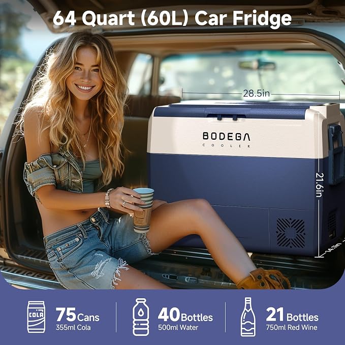BODEGACOOLER 12 Volt Car Refrigerator, 64Quart Car Fridge Single Zone, 12V - Image 2