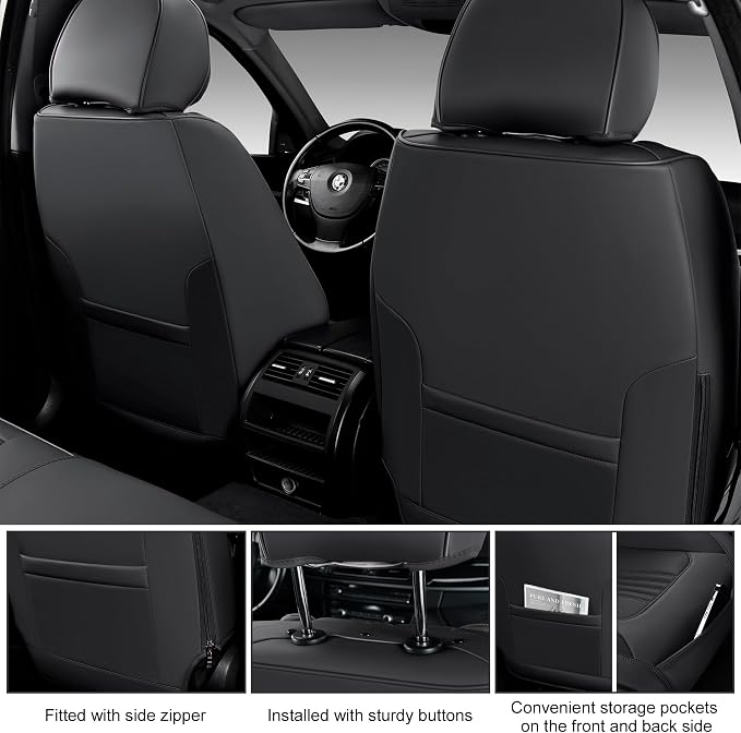 Front Seat Covers, 2 Pieces Universal Seat Covers - Image 6