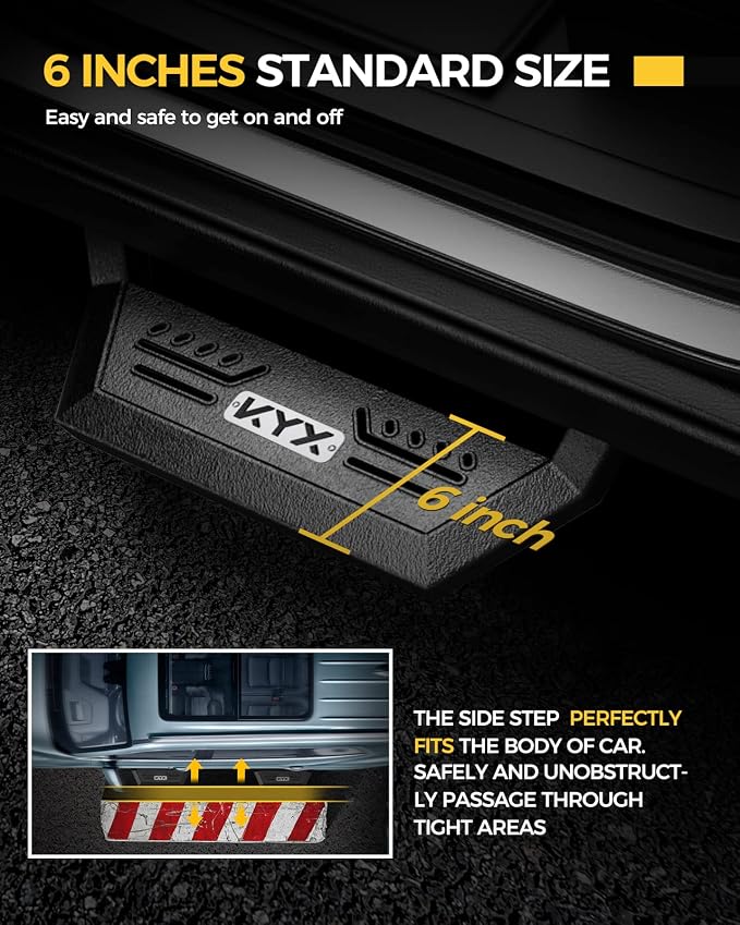 KYX 6 inches Running Boards Side Steps Compatible - Image 4