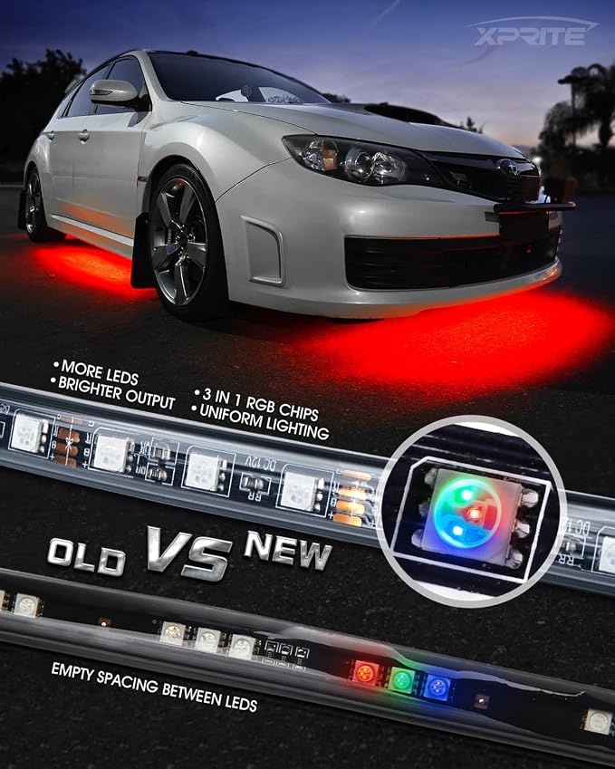 Xprite Car Underglow Neon Accent Strip Lights, Exterior Car Lights Underbody - Image 2