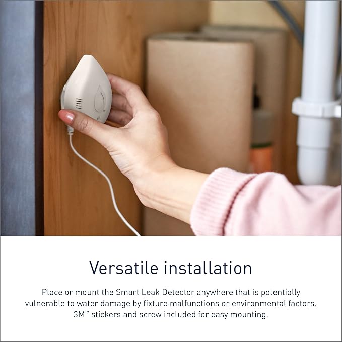 Moen White Flo Smart Water Leak Detector, Water Sensor Alarm - Image 3