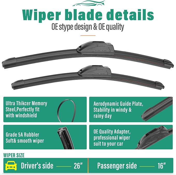 26" 16" 12" Windshield Wiper Blades Replacement - Image 3