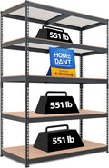 HOMEDANT 5 Tier Laminated Boltless Heavy Duty Garage Storage Adjustable Wide by TheBestOrganizingSolution