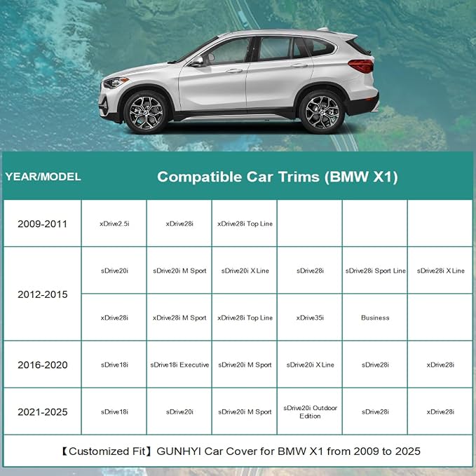 Premium Car Cover Custom Fit BMW X1, 16 Layers Heavy Duty Car Cover Waterproof - Image 5