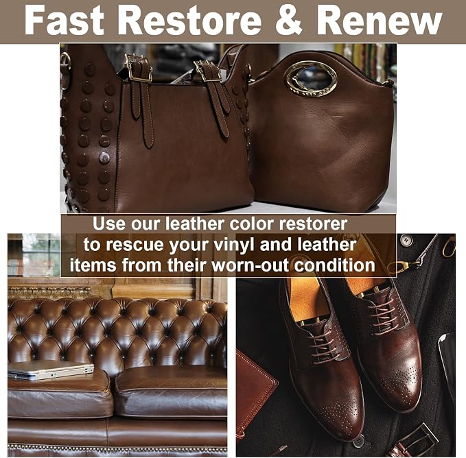 Dark Brown Leather Recoloring Balm, Leather Repair Kit - Image 5