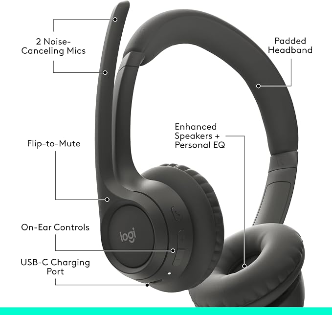 Logitech Zone 301 Wireless Bluetooth Headset - Image 6