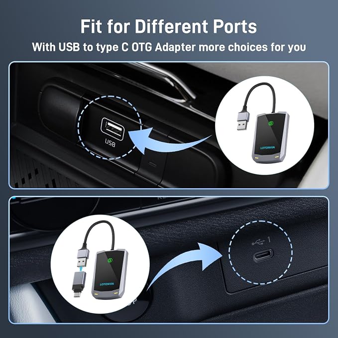Wireless CarPlay Adapter for iPhone, Upgraded 5.8GHz Carplay Wireless Adapter - Image 9
