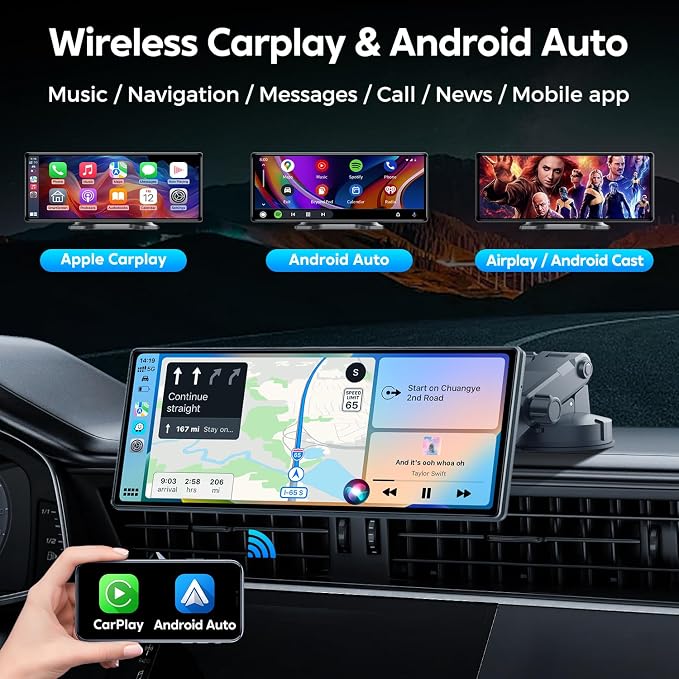 10.26" Wireless Apple Carplay Screen - Image 2