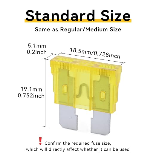 100 Pack Auto Fuses 20 AMP ATC/ATO Standard Regular Fuse Blade 20A Car Truck - Image 2