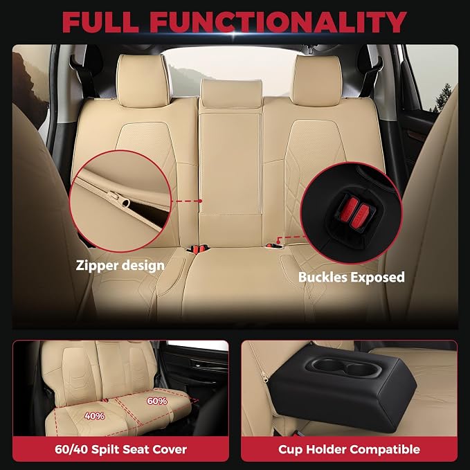 FREESOO CRV Seat Covers Full Set, - Image 4