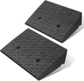 DNA MOTORING 2pcs 5.3" Rise Rubber Curb Ramp Heavy Duty Loading Driveway Ramp by DNAMOTORING