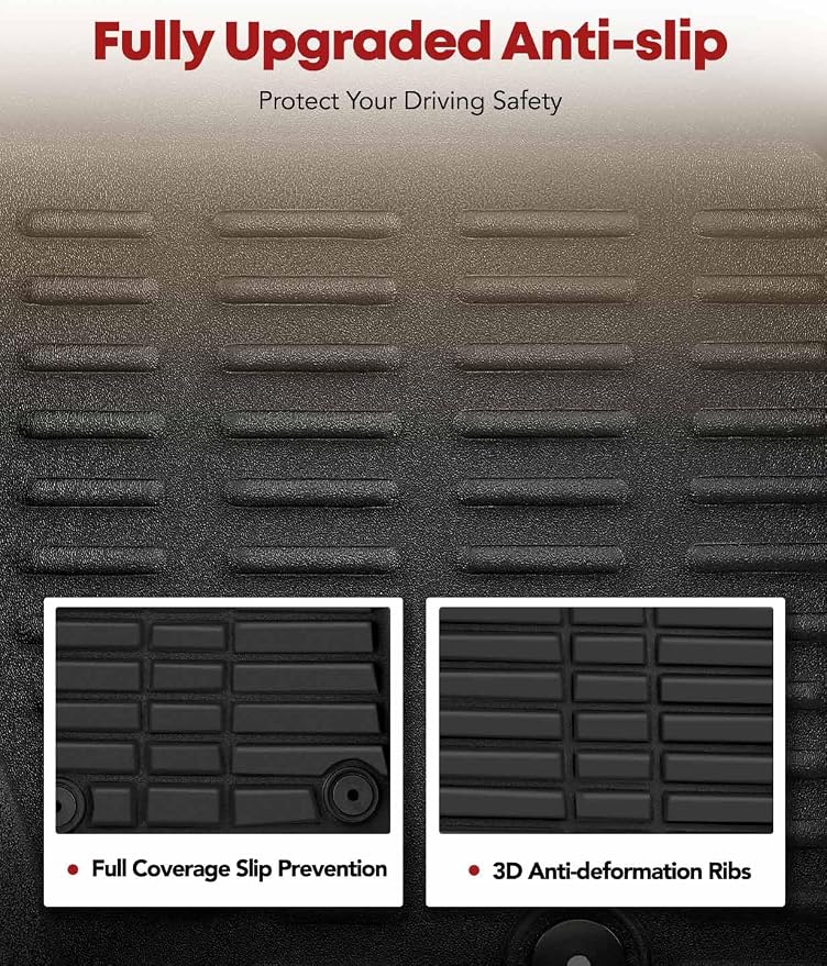 YHTAUTO Floor Mats Fit 2010-2016 Buick Lacrosse, TPE All Weather Car Mats - Image 4