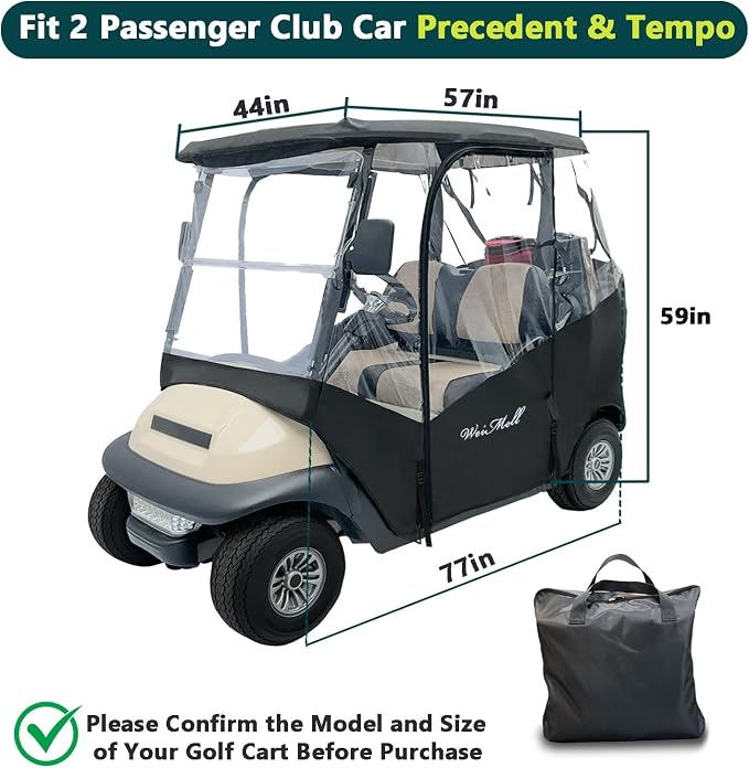 Golf Cart Enclosure 2 Passenger - Image 3