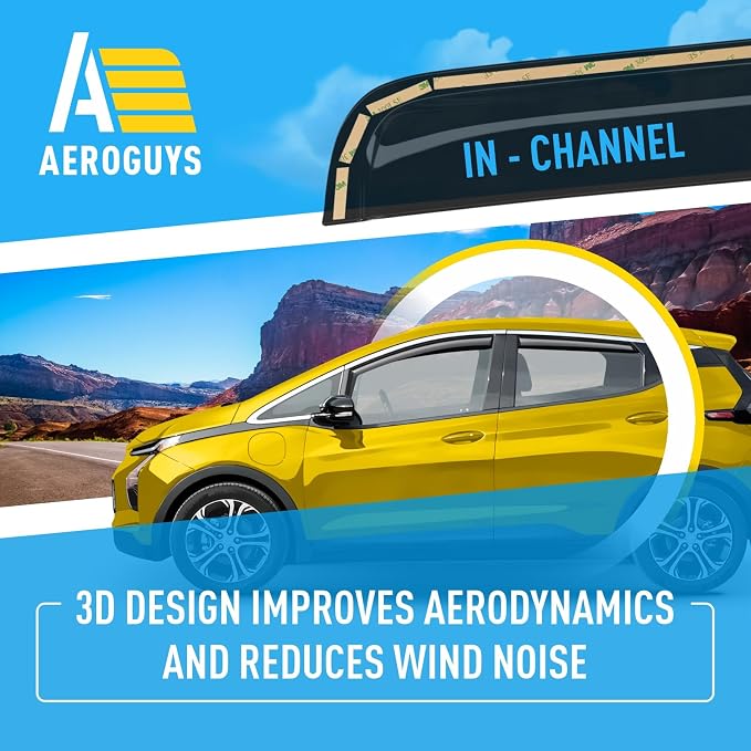 Extra Durable Window Deflectors in-Channel Window Visors Rain Guards Fit - Image 5