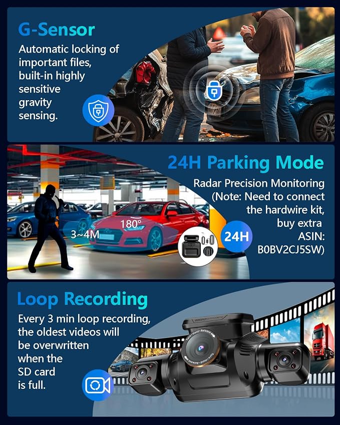 AI Dash Cam Front Rear Inside - Image 6
