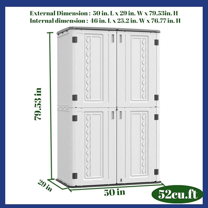 ADDOK Vertical Outdoor Storage Shed - Image 7