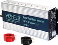 WZRELB 4000W Pure Sine Wave Inverter, Car Power Inverter 12V DC to 110V 120V AC by WZRELB