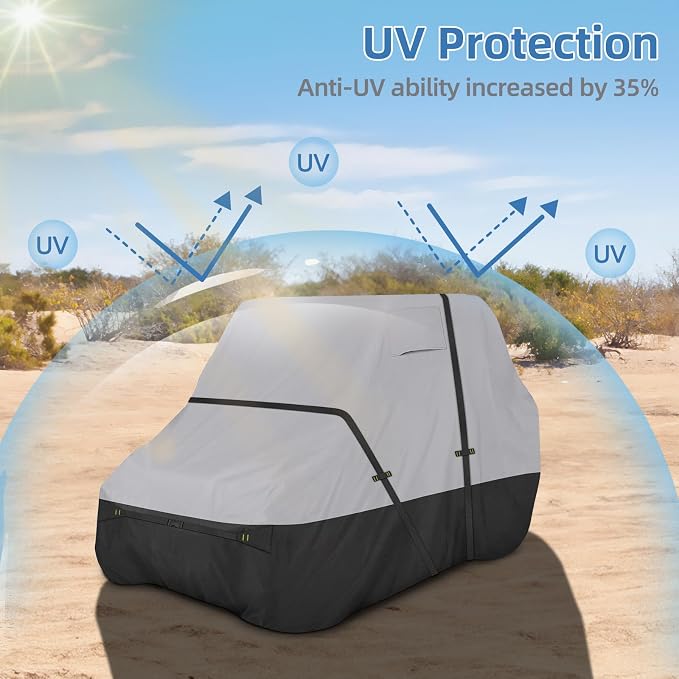 UTV Cover, Waterproof Side by Side Cover, 2-3 Seaters Outdoor Storage Cover - Image 4