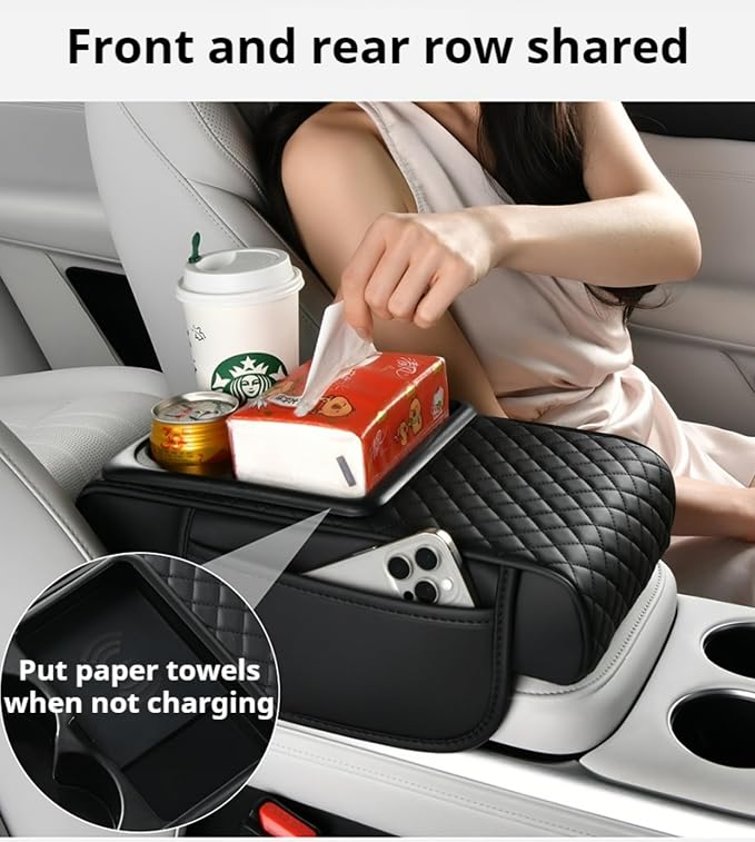 Upgrade Arm Rest Cover for Car, 5-in-1 Middle Console Cover Cushion Pad - Image 5