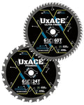 6-1/2-Inch 24&60-Tooth Circular Saw Blade by UXACETOOLS