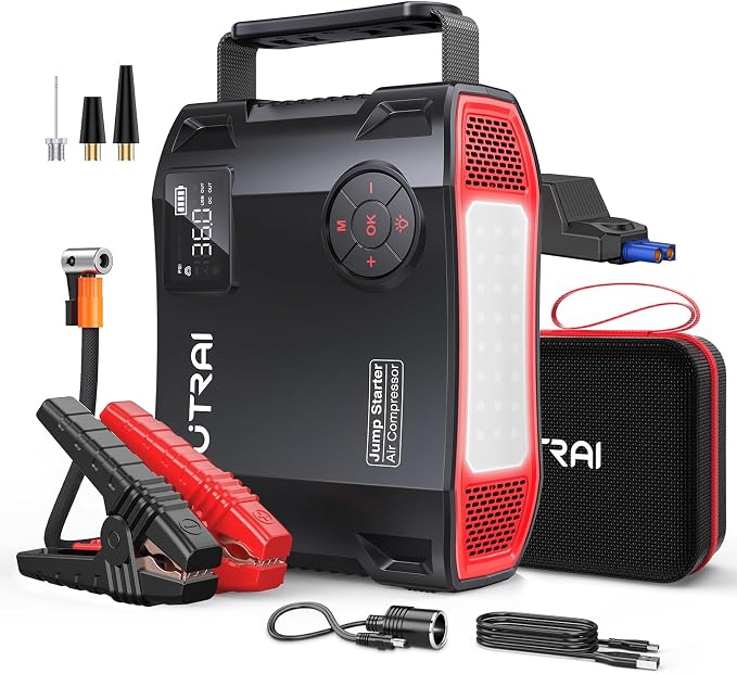UTRAI Jump Starter with Air Compressor, 6000A 27000mAh Car Starter Jump Box - Image 9