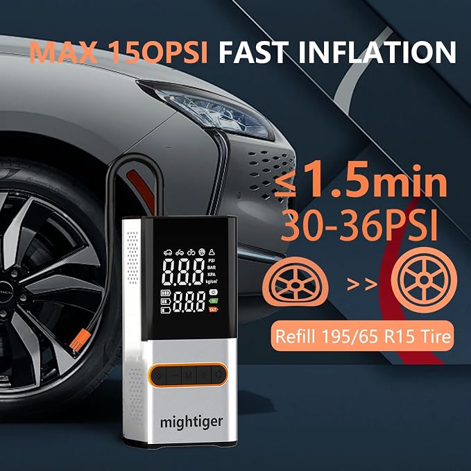 Tire Inflator Portable Air Compressor Cordless Mini Automatic Air Pump - Image 5