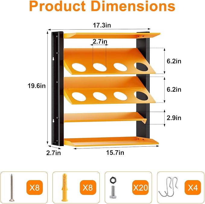Spray Can Holder, Wall Mount Spray Paint Can Holder, Spray Can Rack - Image 3
