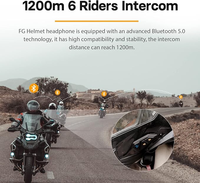 FreedConn FG Motorcycle Helmet Bluetooth Headset, Motorcycle Communication - Image 3