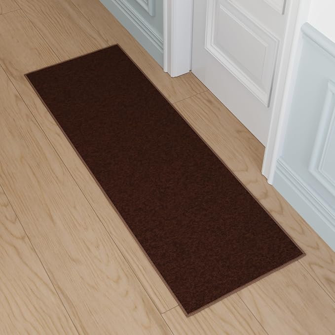 Ottomanson Hallway Runner Rug 2'2" x 6' Non Slip Solid Area Rugs Easy to Clean - Image 9
