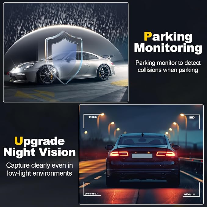 Dash Camera, 4K/1080p Dash Camera Front and Rear, Built-in 5GWiFi, Dash Cam - Image 5