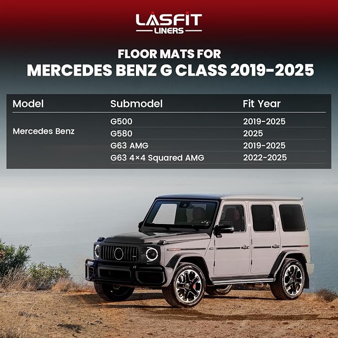 LASFIT Floor Mats for Mercedes Benz G Class 2026 2025 2024 2023 2022-2019 G550 - Image 6