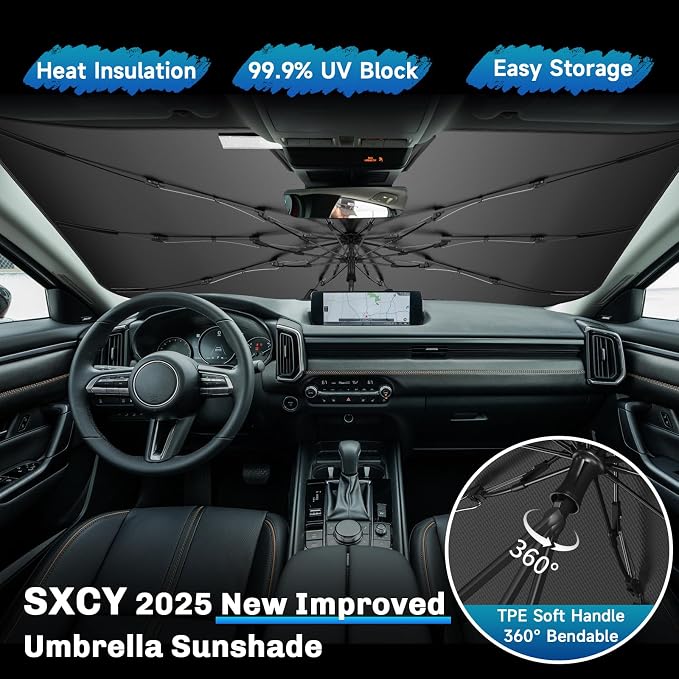 SXCY for 2023-2025 Mazda CX50 Windshield Umbrella Sunshade for 2025 Mazda CX50 - Image 2