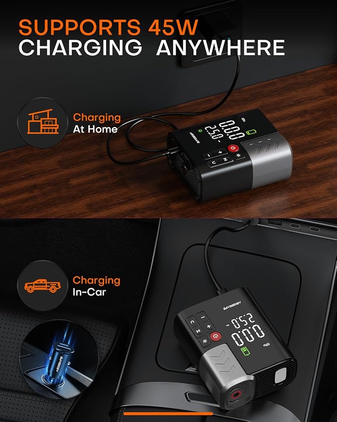 Tire Inflator Portable Air Compressor, 3X Faster Air Pump - Image 9