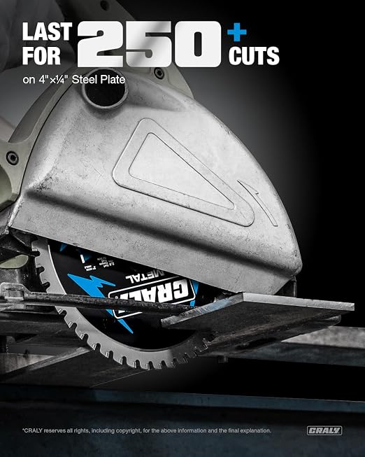 CRALY 8 Inch 42 Teeth Steel and Ferrous Metal Cutting Circular Saw Blade - Image 4