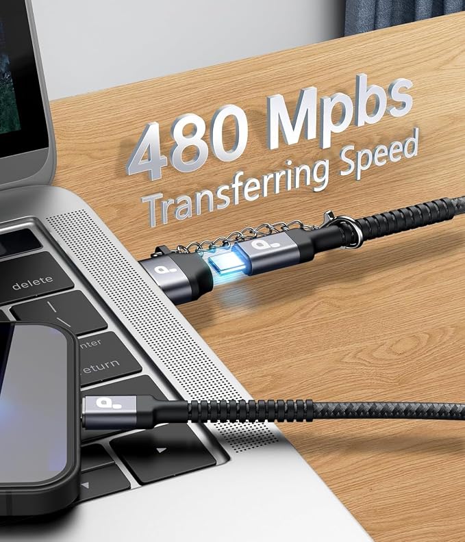 USB C Cable 10FT, USBC to USB-C Cable, Type C Fast Charging Nylon Braided Cord - Image 4